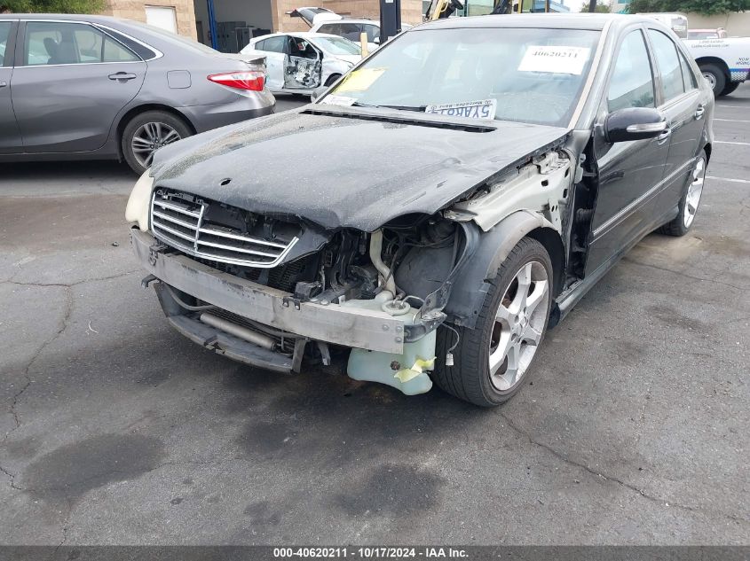 2007 Mercedes-Benz C 230 Sport VIN: WDBRF52H77F893330 Lot: 40620211