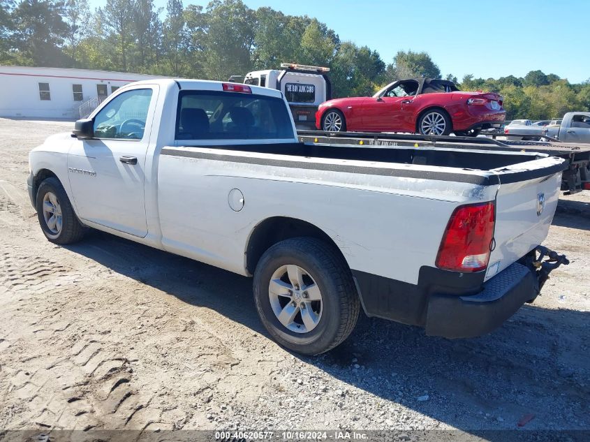 2012 Ram 1500 St VIN: 3C6JD6DP9CG277465 Lot: 40620577