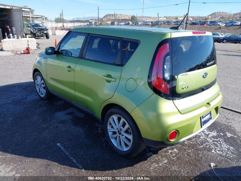 2018 Kia Soul + VIN: KNDJP3A51J7891419 Lot: 40620702