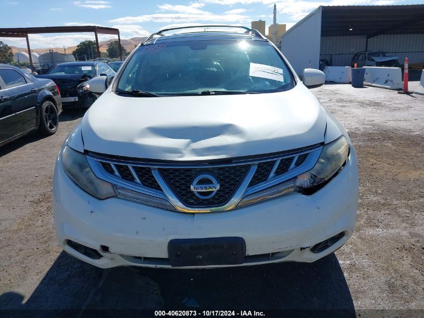 2013 Nissan Murano Sl VIN: JN8AZ1MU2DW201788 Lot: 40620873