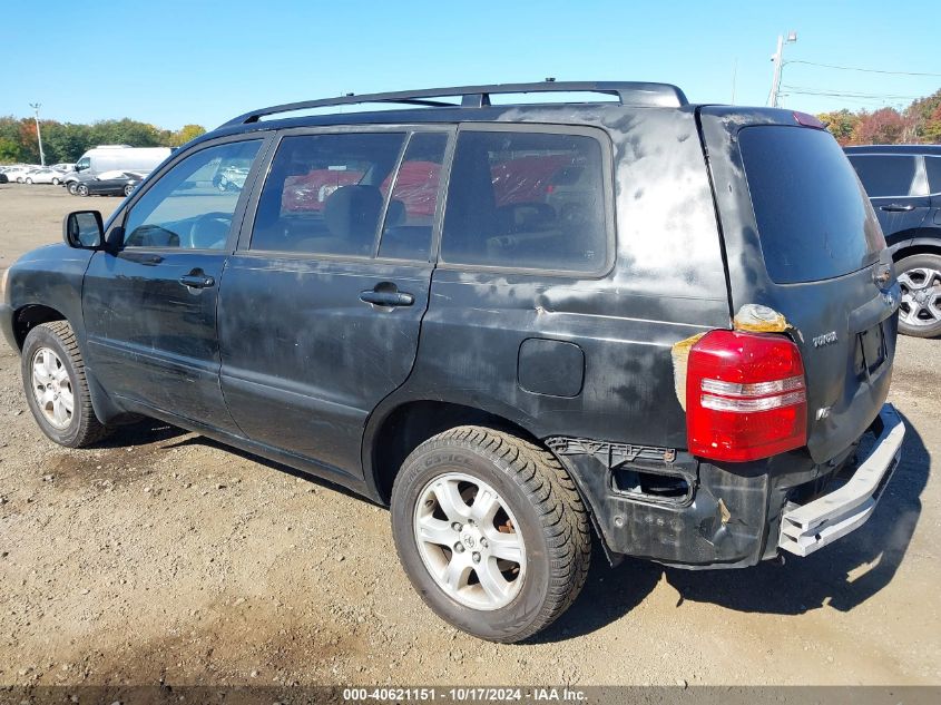 2003 Toyota Highlander V6 VIN: JTEHF21A830154542 Lot: 40621151