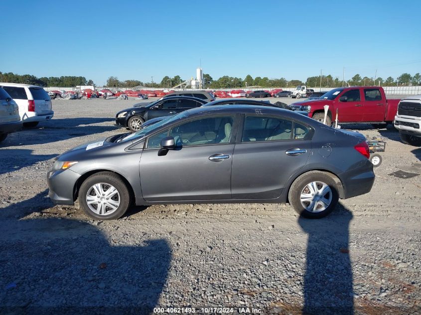 2012 Honda Civic Sdn Lx VIN: 2HGFB2F57CH300851 Lot: 40621493