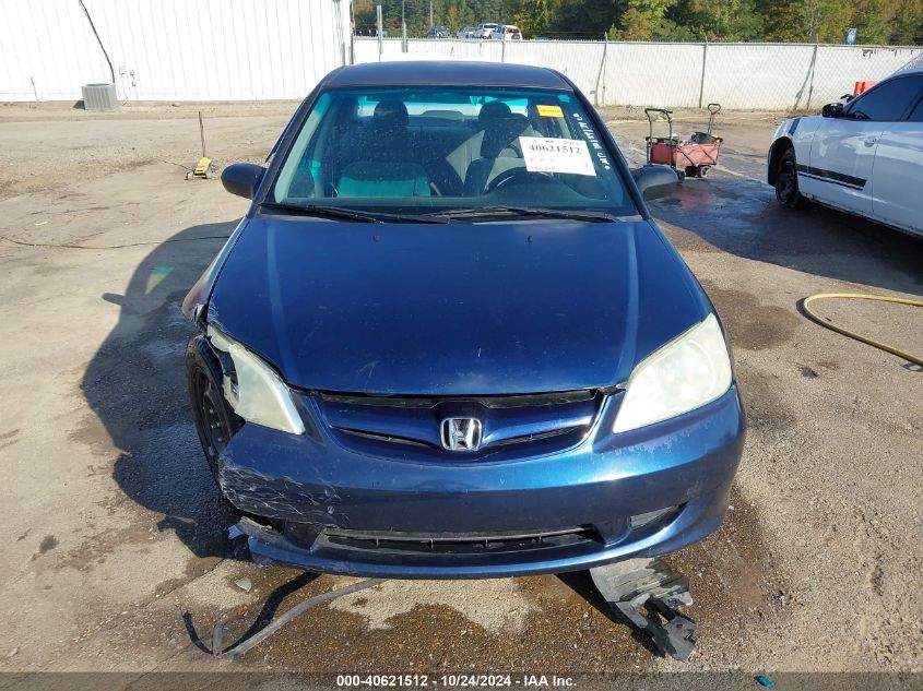 2004 Honda Civic Lx VIN: 2HGES16534H525565 Lot: 40621512