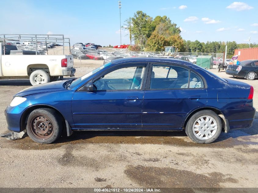 2004 Honda Civic Lx VIN: 2HGES16534H525565 Lot: 40621512