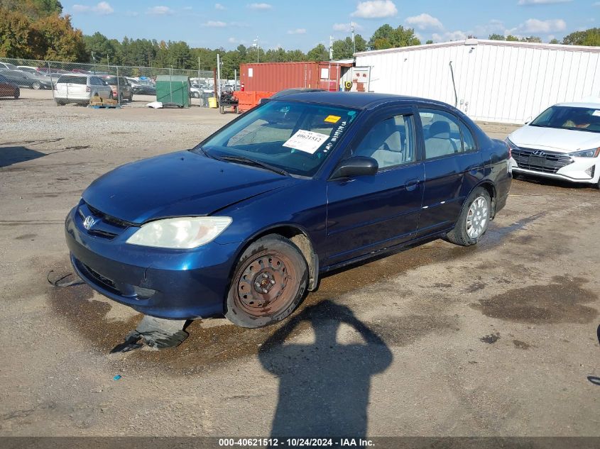 2004 Honda Civic Lx VIN: 2HGES16534H525565 Lot: 40621512