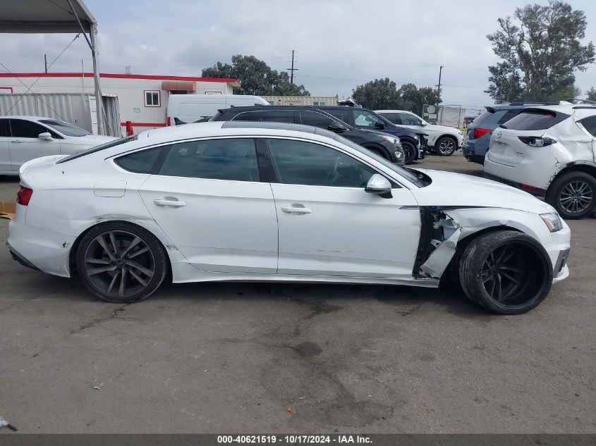 2022 Audi S5 Sportback Premium Tfsi Quattro Tiptronic VIN: WAUA4CF51NA033679 Lot: 40621519