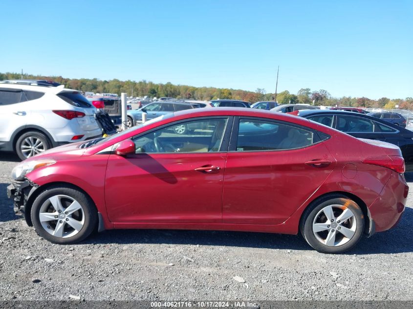 2013 Hyundai Elantra Gls VIN: 5NPDH4AEXDH326196 Lot: 40621716