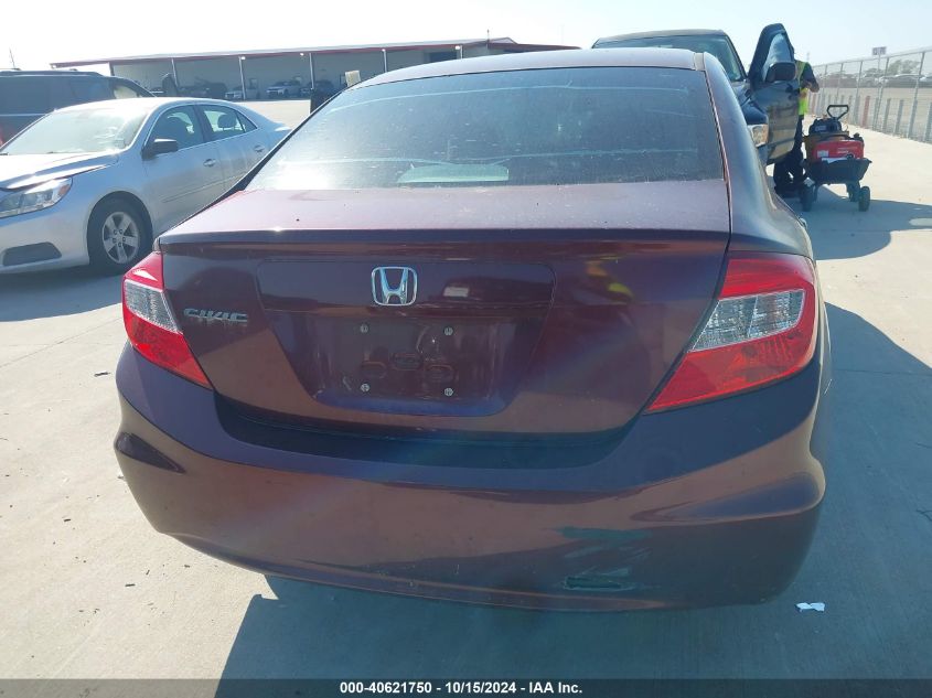 2012 Honda Civic Sdn Lx VIN: 2HGFB2F50CH609321 Lot: 40621750