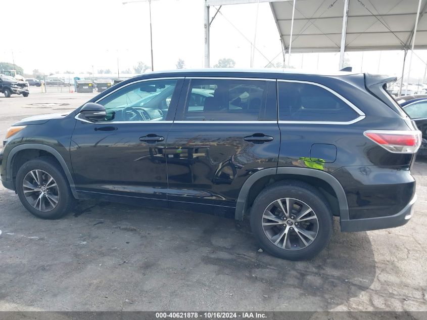 VIN 5TDKKRFH5GS134563 2016 Toyota Highlander, Xle V6 no.14