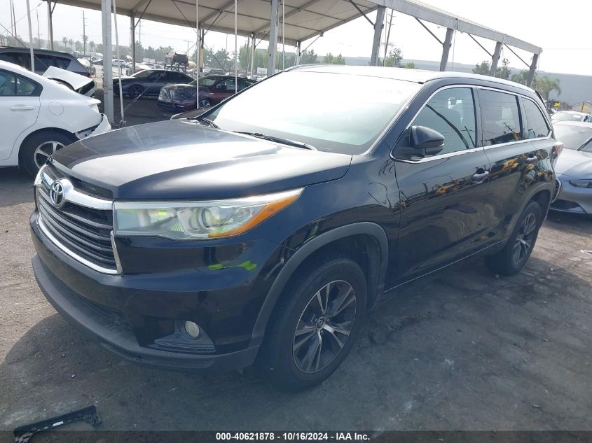 VIN 5TDKKRFH5GS134563 2016 Toyota Highlander, Xle V6 no.2