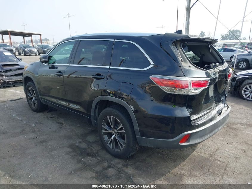 VIN 5TDKKRFH5GS134563 2016 Toyota Highlander, Xle V6 no.3