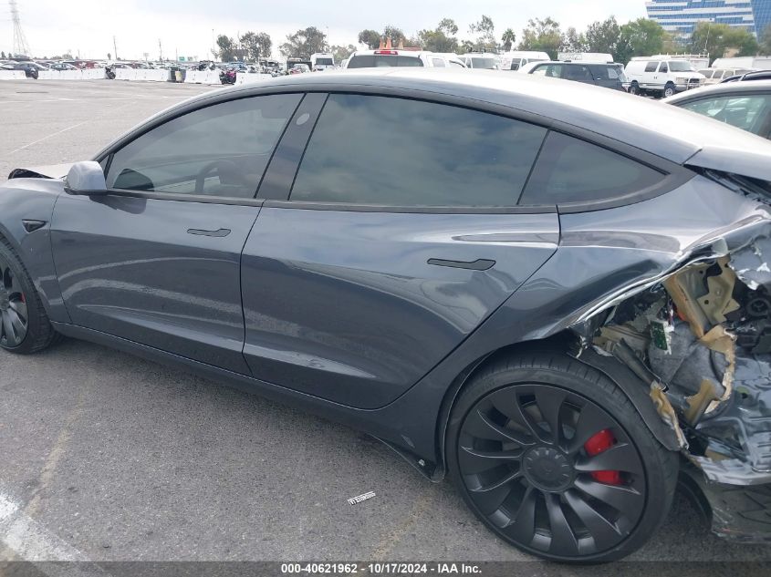 2023 Tesla Model 3 Performance Dual Motor All-Wheel Drive VIN: 5YJ3E1EC2PF712755 Lot: 40621962