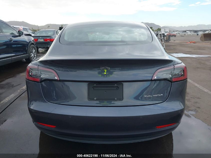 2022 Tesla Model 3 Long Range Dual Motor All-Wheel Drive VIN: 5YJ3E1EB5NF185945 Lot: 40622198