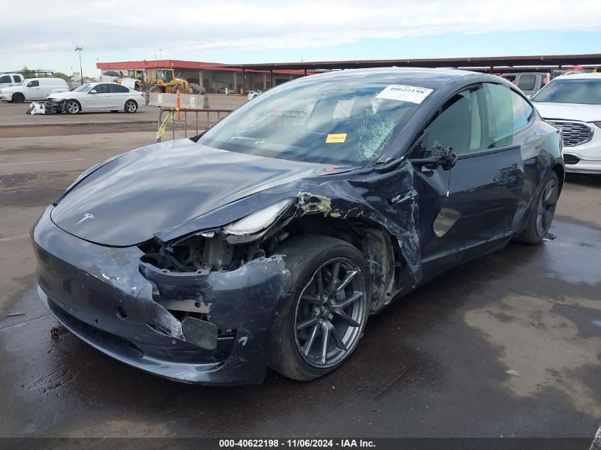 2022 Tesla Model 3 Long Range Dual Motor All-Wheel Drive VIN: 5YJ3E1EB5NF185945 Lot: 40622198