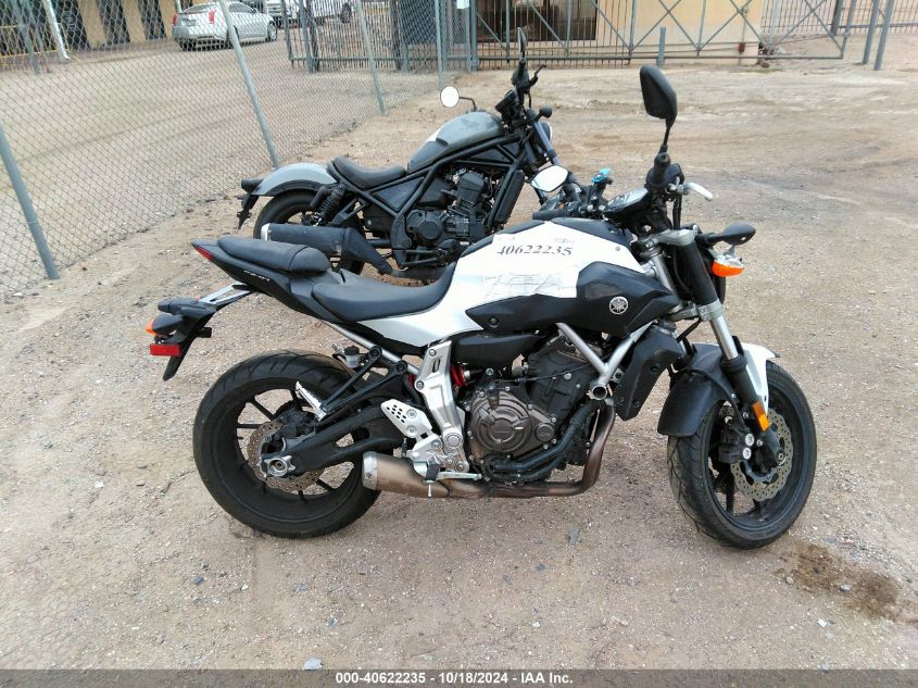 2015 Yamaha Fz07 VIN: JYARM06E5FA000458 Lot: 40622235