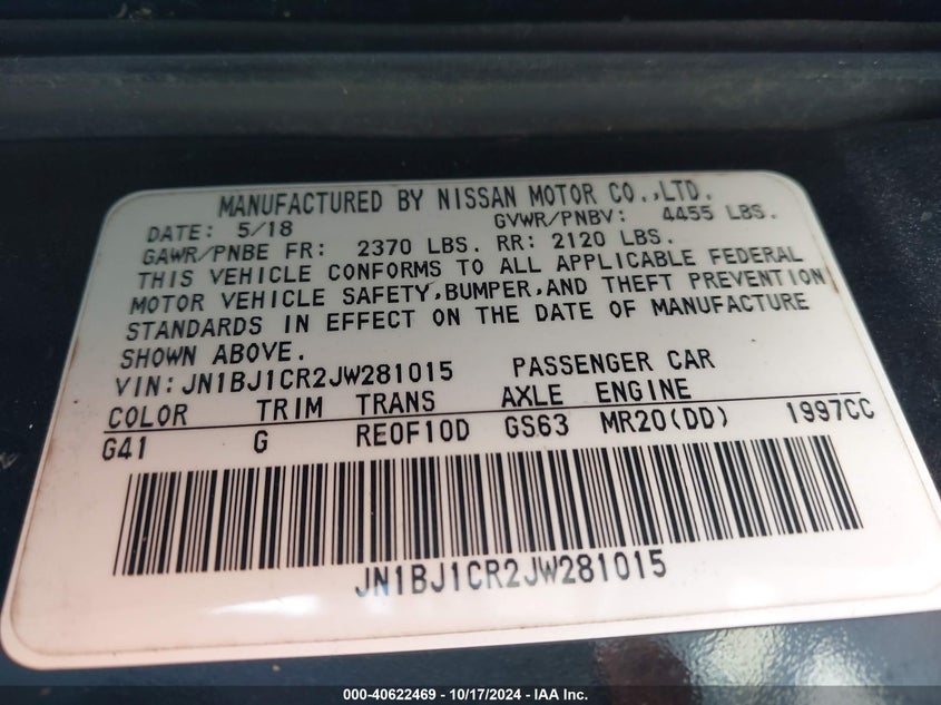 2018 NISSAN ROGUE SPORT S - JN1BJ1CR2JW281015