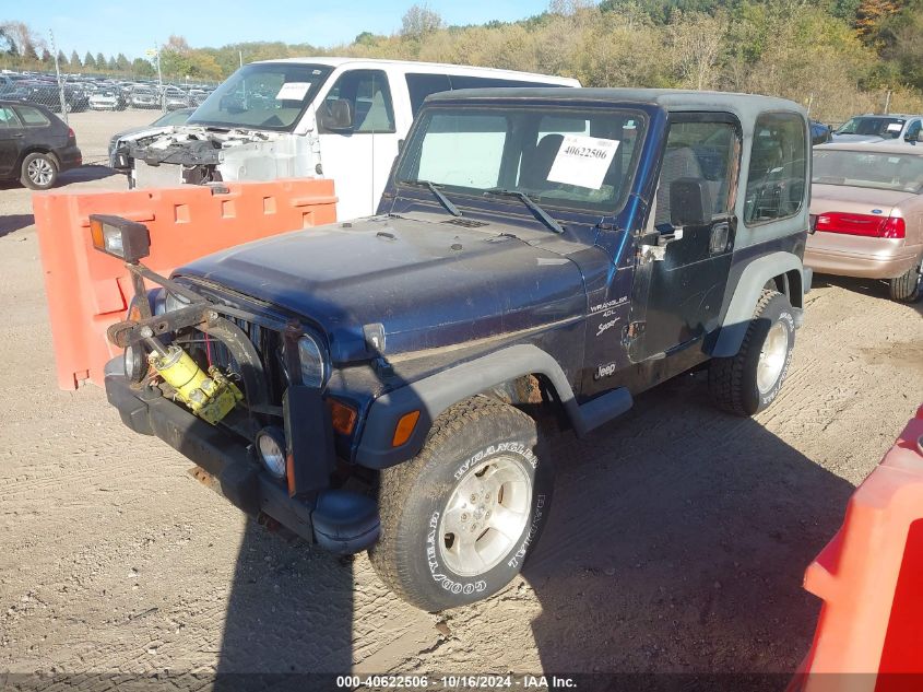 2000 Jeep Wrangler Sport VIN: 1J4FA49S1YP785838 Lot: 40622506