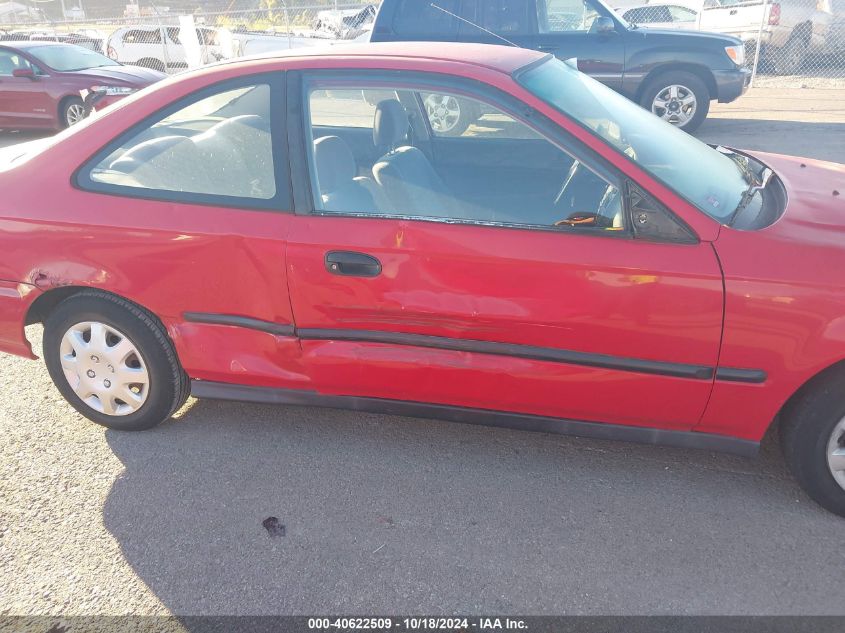 1998 Honda Civic Dx VIN: 1HGEJ6124WL130104 Lot: 40622509