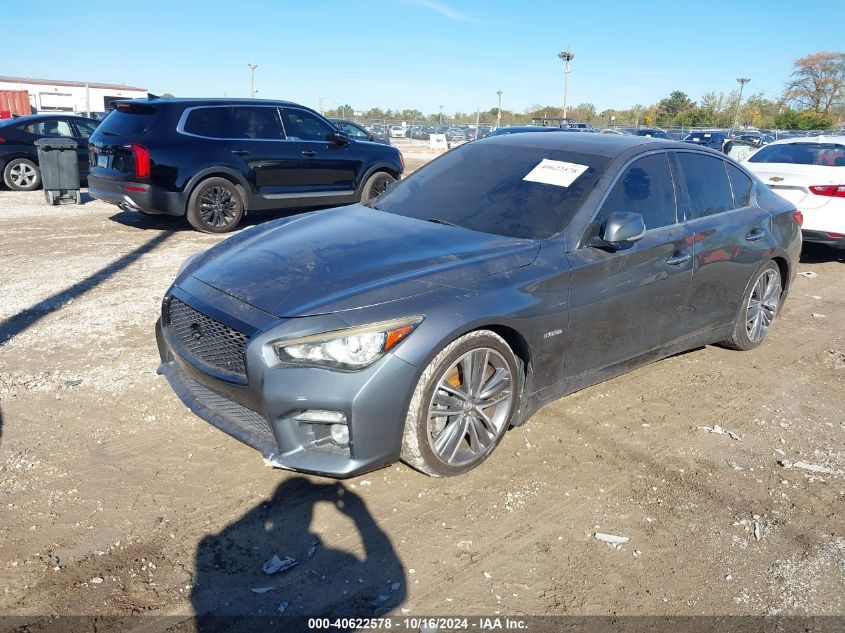 2014 Infiniti Q50 Hybrid Sport VIN: JN1AV7APXEM691969 Lot: 40622578