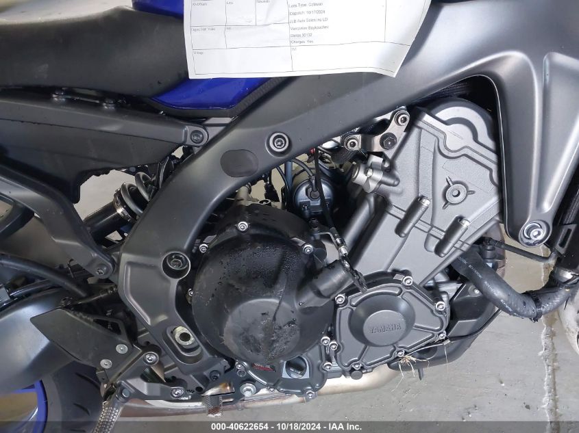 2024 Yamaha Mt09 VIN: JYARN94E3RA000547 Lot: 40622654