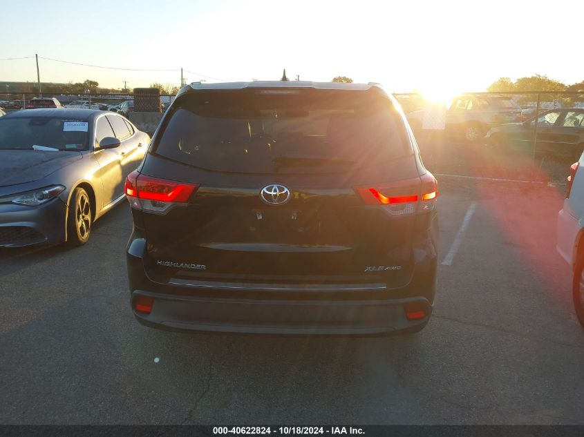 2018 Toyota Highlander Xle VIN: 5TDJZRFH6JS554203 Lot: 40622824