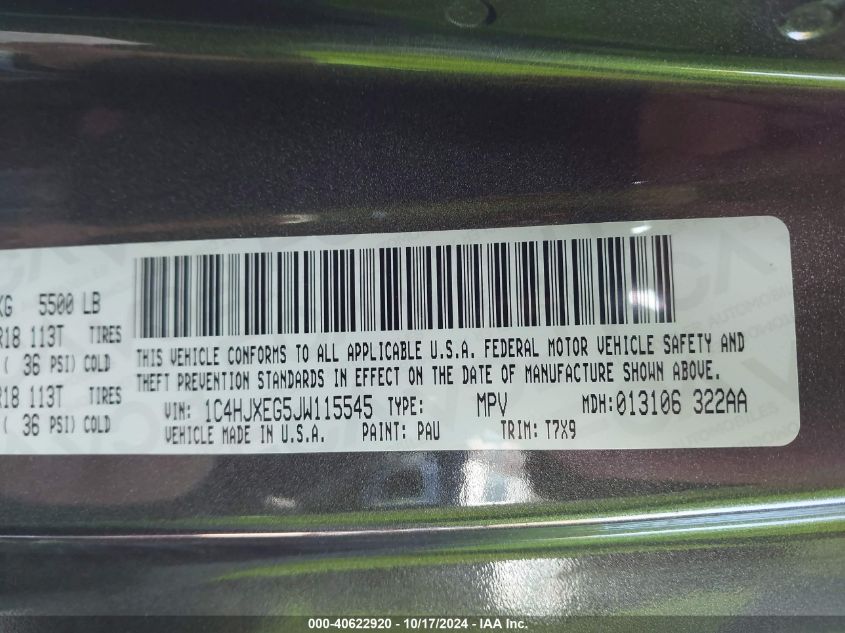 2018 JEEP WRANGLER UNLIMITED SAHARA 4X4 - 1C4HJXEG5JW115545