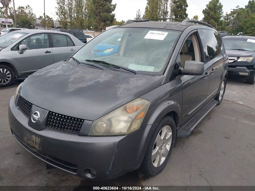 2004 Nissan Quest 3.5 Se VIN: 5N1BV28U94N328289 Lot: 40623604