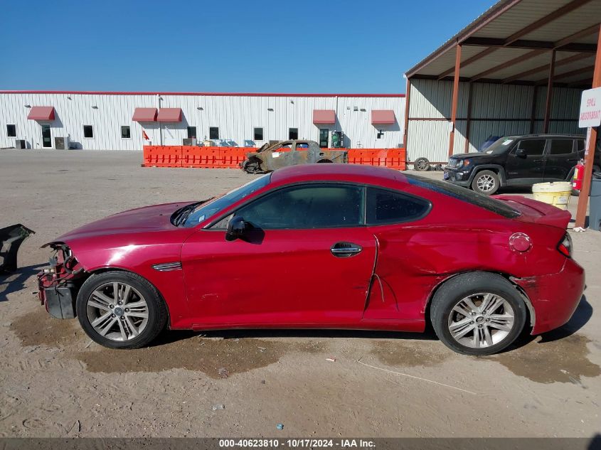 2008 Hyundai Tiburon Gs VIN: KMHHM66D98U276987 Lot: 40623810