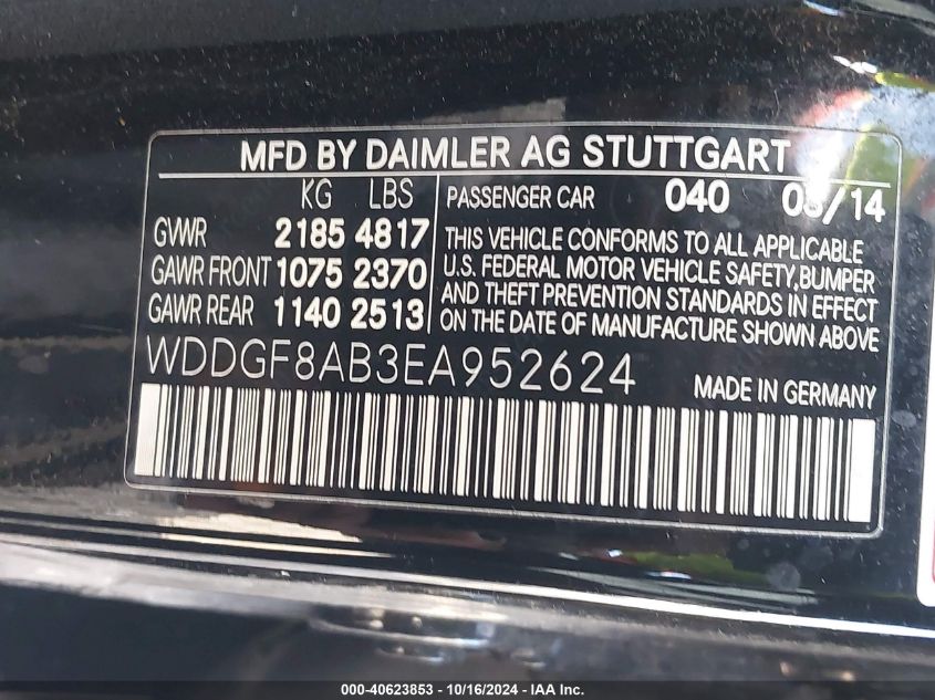 VIN WDDGF8AB3EA952624 2014 Mercedes-Benz C 300, Lux... no.9