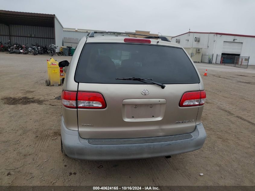 2001 Toyota Sienna Le VIN: 4T3ZF13C11U348081 Lot: 40624165