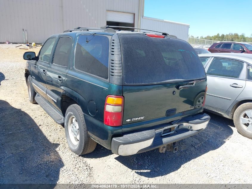 2001 Chevrolet Tahoe Ls VIN: 1GNEC13T71R125347 Lot: 40624179