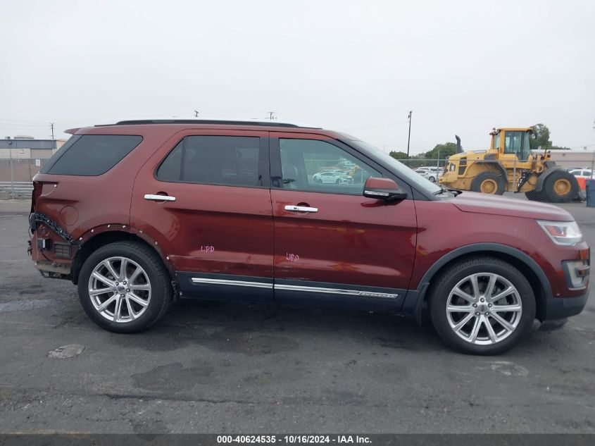 2016 Ford Explorer Limited VIN: 1FM5K7F83GGB75006 Lot: 40624535