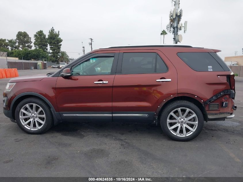 2016 Ford Explorer Limited VIN: 1FM5K7F83GGB75006 Lot: 40624535