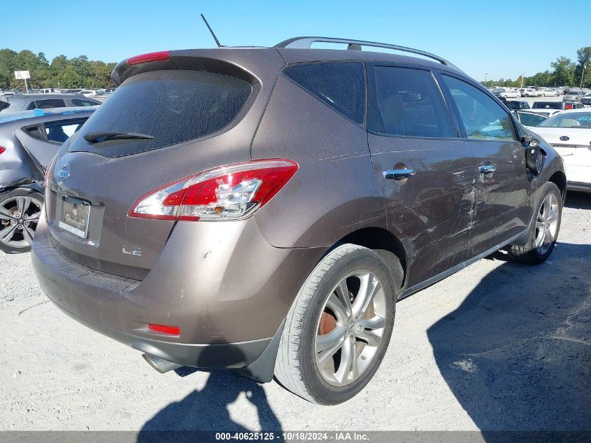 2011 Nissan Murano Le VIN: JN8AZ1MUXBW057842 Lot: 40625125