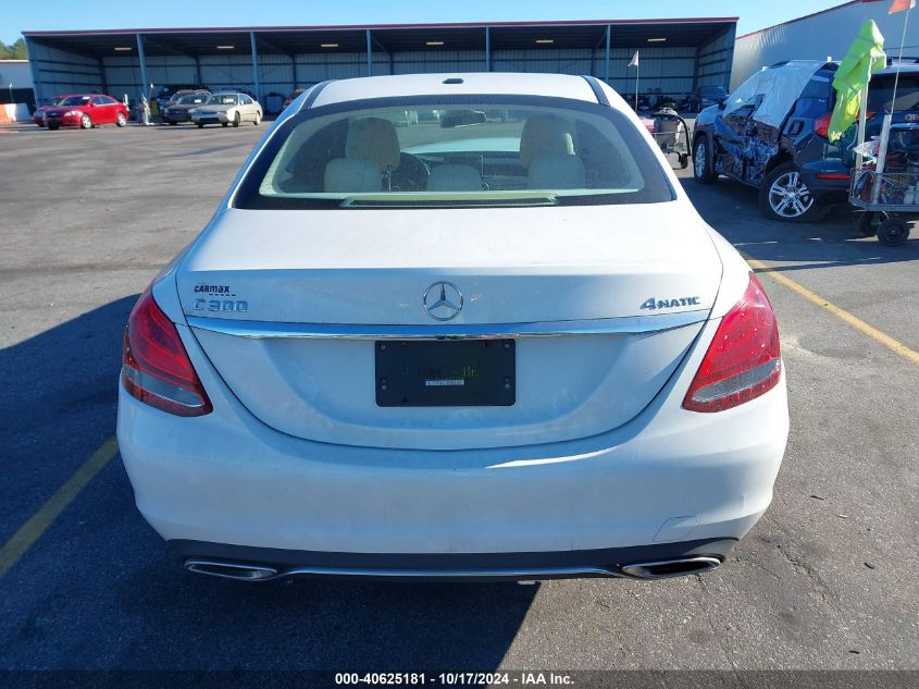 2016 Mercedes-Benz C 300 4Matic/Luxury 4Matic/Sport 4Matic VIN: 55SWF4KB9GU165263 Lot: 40625181