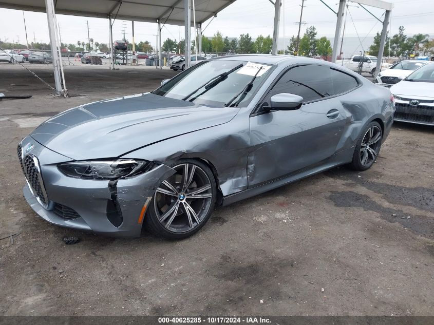 2021 BMW 430I VIN: WBA53AP01MCF76001 Lot: 40625285