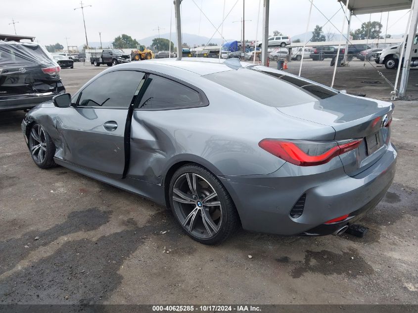 2021 BMW 430I VIN: WBA53AP01MCF76001 Lot: 40625285