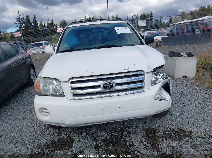 2005 Toyota Highlander V6 VIN: JTEDP21A750052292 Lot: 40625361