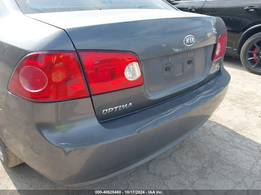 2006 Kia Optima Ex (New)/Lx (New) VIN: KNAGE123765040811 Lot: 40625480