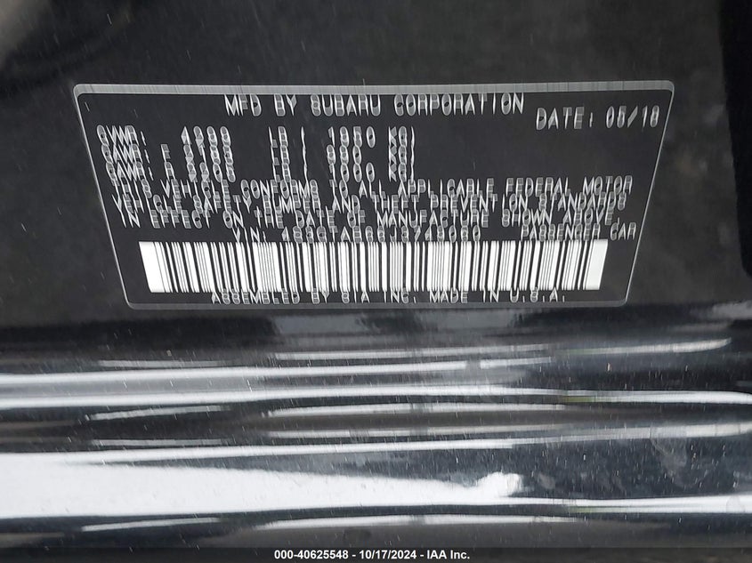 VIN 4S3GTAB66J3749060 2018 SUBARU IMPREZA 2.0I PREMIUM