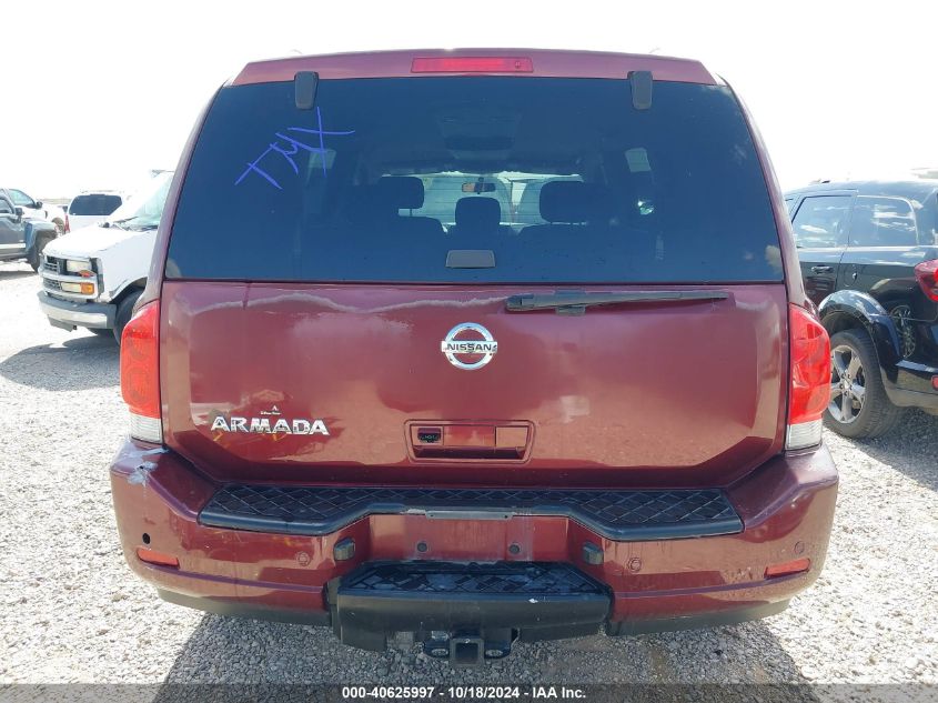 2011 Nissan Armada Sv VIN: 5N1AA0ND0BN606736 Lot: 40625997