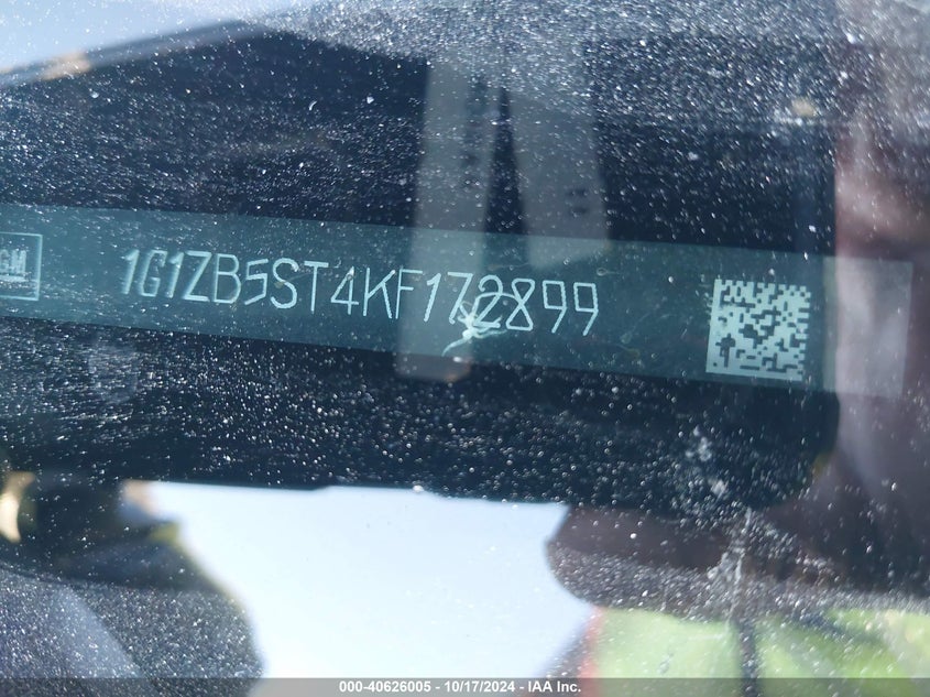 2019 Chevrolet Malibu 1Ls VIN: 1G1ZB5ST4KF172899 Lot: 40626005