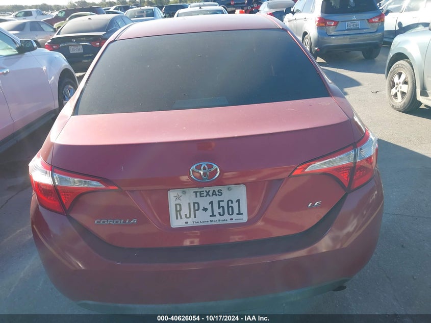 2015 Toyota Corolla Le VIN: 5YFBURHE4FP261602 Lot: 40626054
