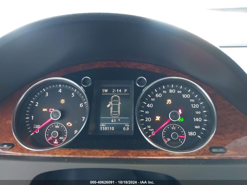 2011 Volkswagen Cc Lux Plus VIN: WVWHP7ANXBE716458 Lot: 40626091