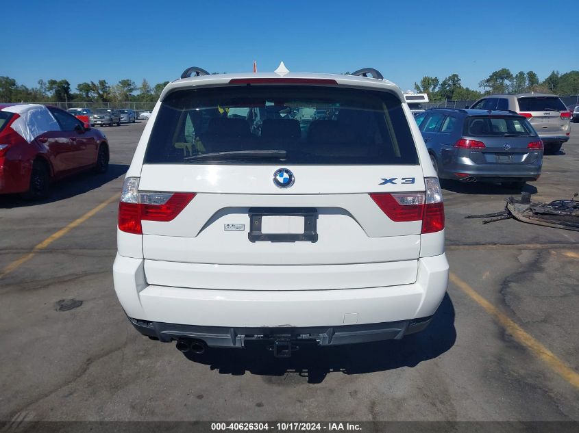 2008 BMW X3 3.0Si VIN: WBXPC93408WJ15931 Lot: 40626304