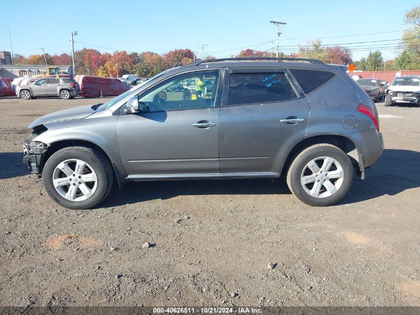 2006 Nissan Murano Sl VIN: JN8AZ08W26W538213 Lot: 40626511