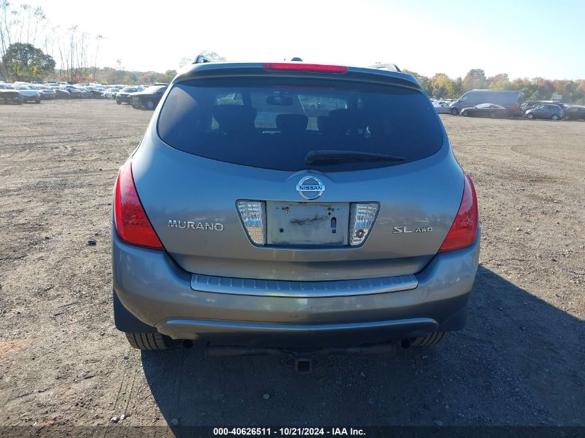 2006 Nissan Murano Sl VIN: JN8AZ08W26W538213 Lot: 40626511