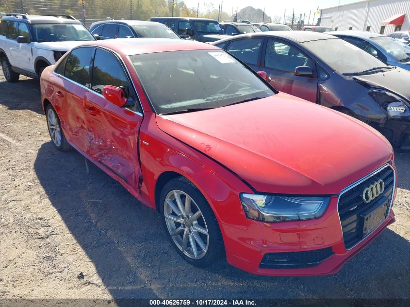 2014 Audi A4 Premium Plus VIN: WAUFFAFL8EN028135 Lot: 40626759