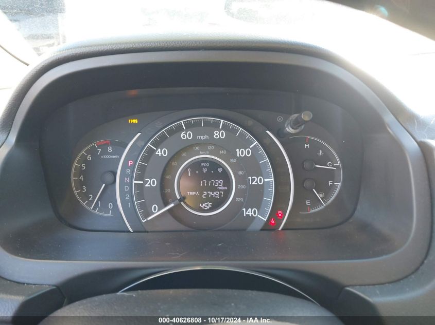 2013 Honda Cr-V Lx VIN: 2HKRM4H39DH629654 Lot: 40626808