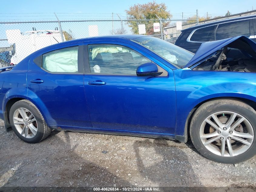 2013 Dodge Avenger Sxt VIN: 1C3CDZCG4DN742235 Lot: 40626834